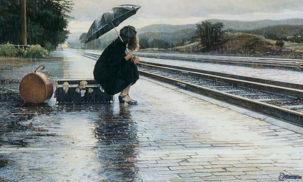 mujer-en-la-lluvia,-pista,-la-estacion-de-tren-187996